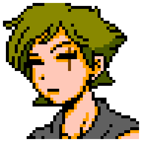 A pixel art portrait of the webmaster